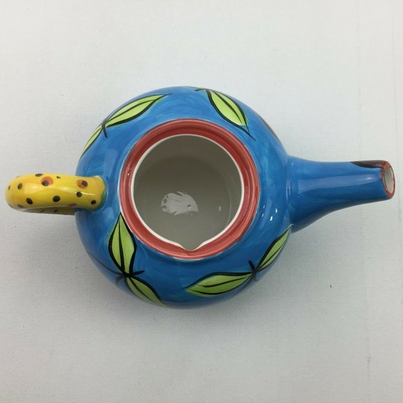 Renardi Cherry Print Espirt Designed By Pakita Ferrer Blue Teapot - Picture 5 of 12
